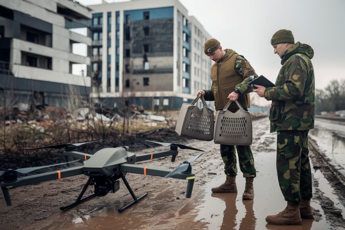 Un drone militaire ukrainien abandonne sa mission destructrice pour sauver 2 animaux piégés en pleine zone de combat