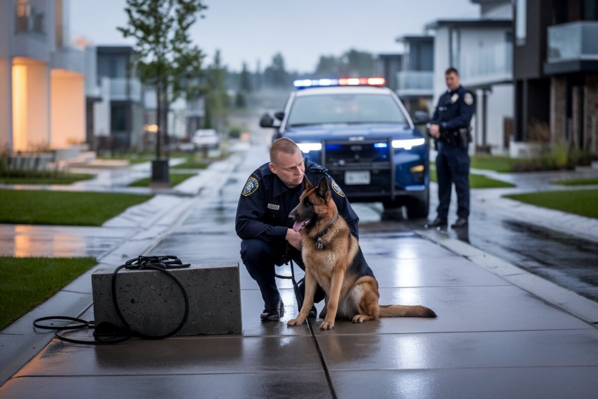 Un berger allemand retrouvé attaché à un bloc de béton après un orage bouleverse une ville des Etats-Unis